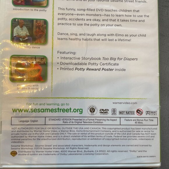 Sesame Street - Elmo's Potty Time DVDs NEW sealed with reward poster - Picture 4 of 7